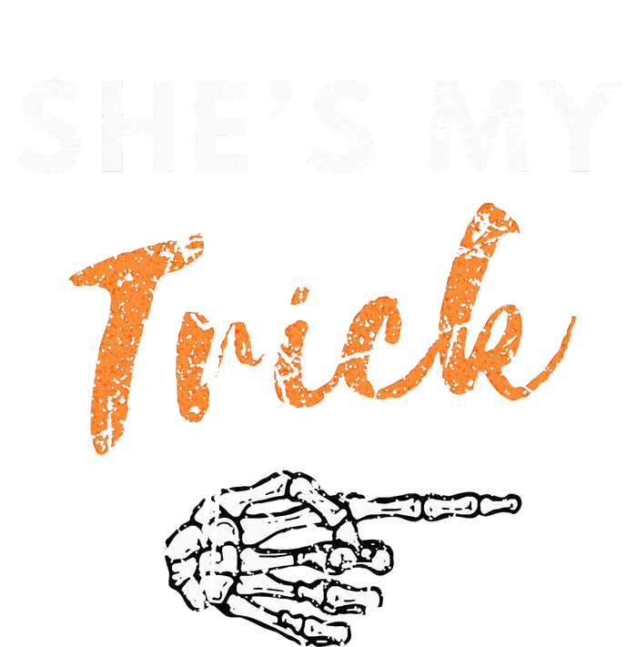 She's My Trick Skeleton Hand Funny Halloween Costume Couples Women's Pullover Hoodie