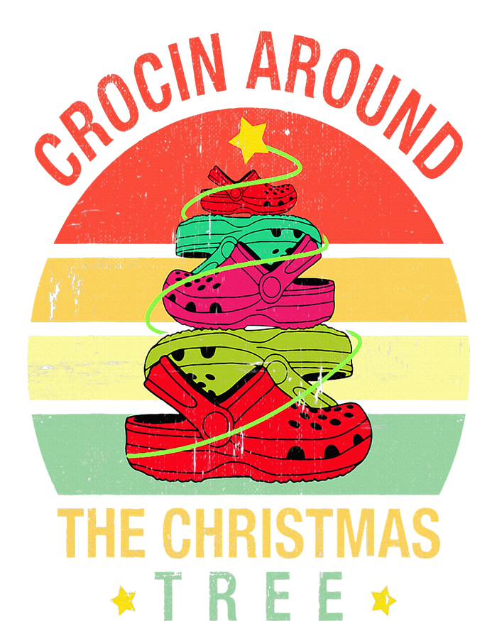 Crocin Around The Christmas Tree Funny Vintage Xmas Women's T-Shirt