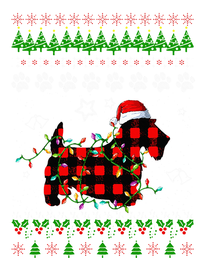 Scottish Terrier Dog Funny Xmas Ugly Sweater Christmas Light Tall T-Shirt