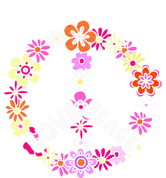 Love Peace Sign 60s Retro Peace 60s Hippie Flower Peace T-Shirt