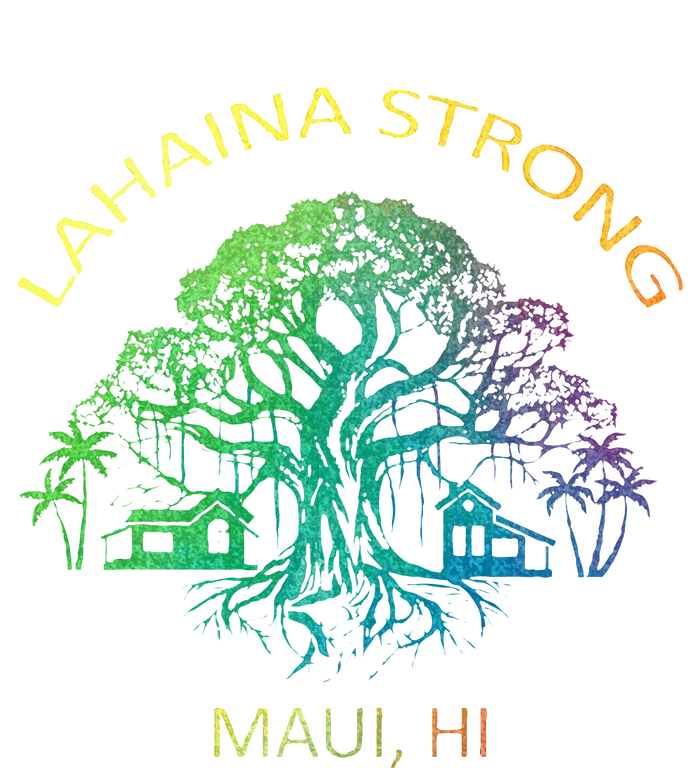 Lahaina Strong Maui Hawaii Old Banyan Tree saving thank you Women's Racerback Tank