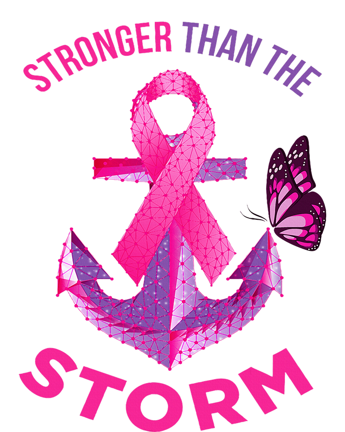 Stronger Than The Storm Fight Breast Cancer Ribbon Wear Pink Drawstring Bag