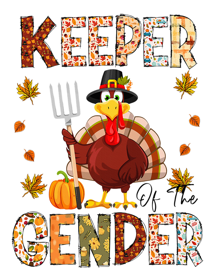 Keeper of the Gender Funny Thanksgiving Turkey Gender Reveal Baby Long Sleeve Bodysuit