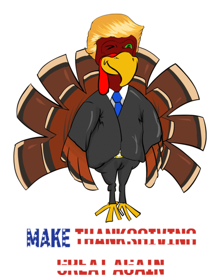 Make Thanksgiving Great Again Funny Trump Hair Turkey Gobble Gift Short Acrylic Beanie