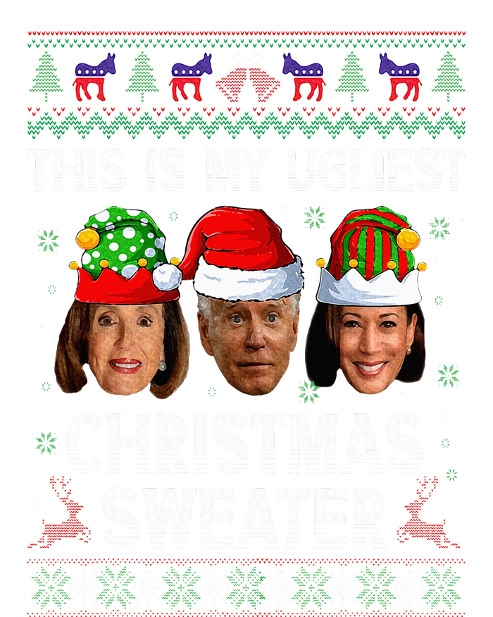 This Is My Ugliest Christmas Anti Biden Ugly Sweater Xmas T-Shirt