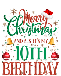 Merry Christmas And Yes ItS My 10th Birthday Xmas Bday Gift Tall Long Sleeve T-Shirt