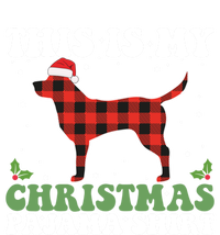 Red Plaid This Is My Labrador Retriever Dog Christmas Pajama Gift Valucap Bio-Washed Visor