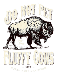 Funny Vintage Do Not Pet the Fluffy Cows American Bison Valucap Bio-Washed Visor