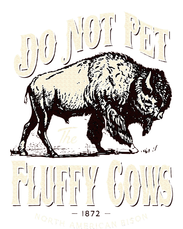 Funny Vintage Do Not Pet the Fluffy Cows American Bison Valucap Bio-Washed Visor