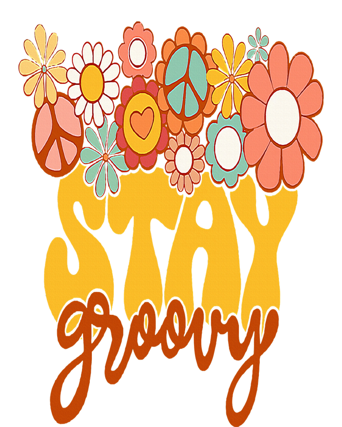 Retro Sunflower Hippie Stay Groovy Positive Mind Happy Life T-Shirt