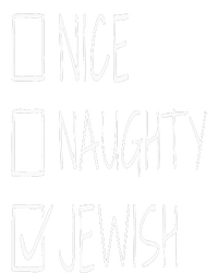 Funny nice naughty jewish for hanukkah hebrew christmas Cropped Pullover Crew