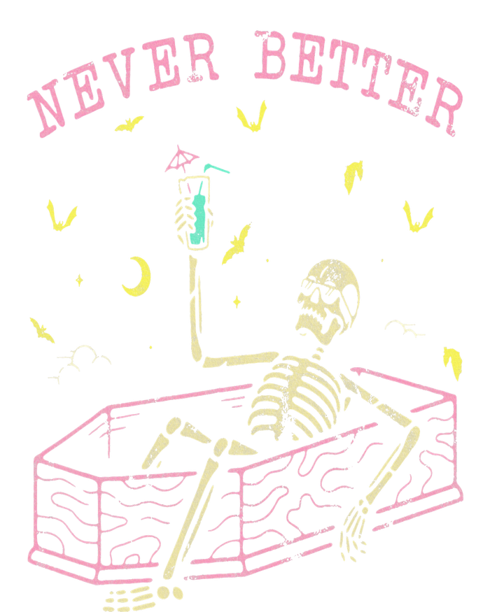 Never Better Skeletons Relaxing In Coffin Night Ladies PosiCharge Competitor Racerback Tank