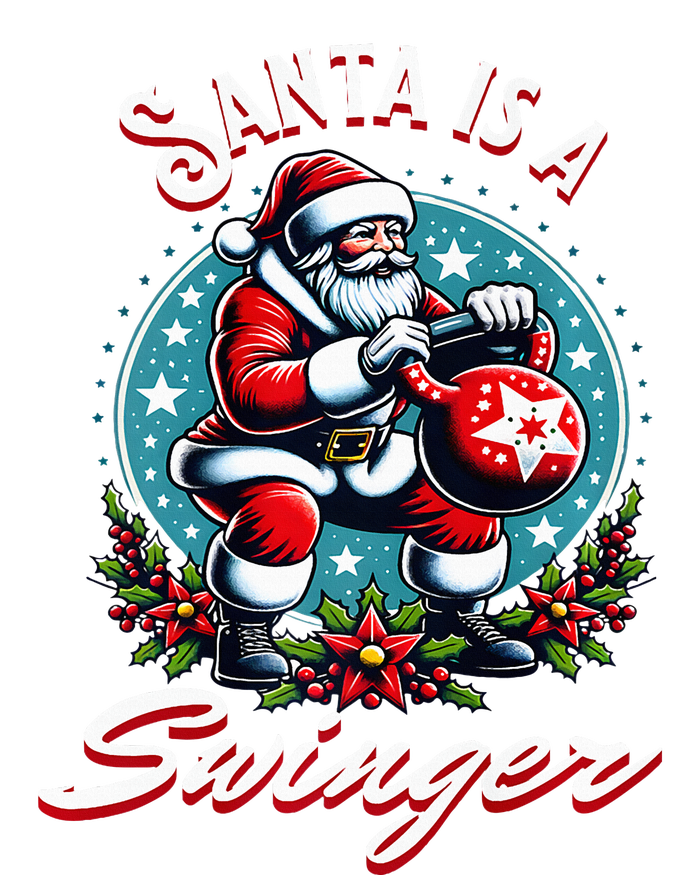 Santa is a swinger Christmas kettlebell gym 16 in Basic Backpack