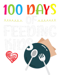 100 Days Of Feeding  Lunch Lady School Canteen T-Shirt