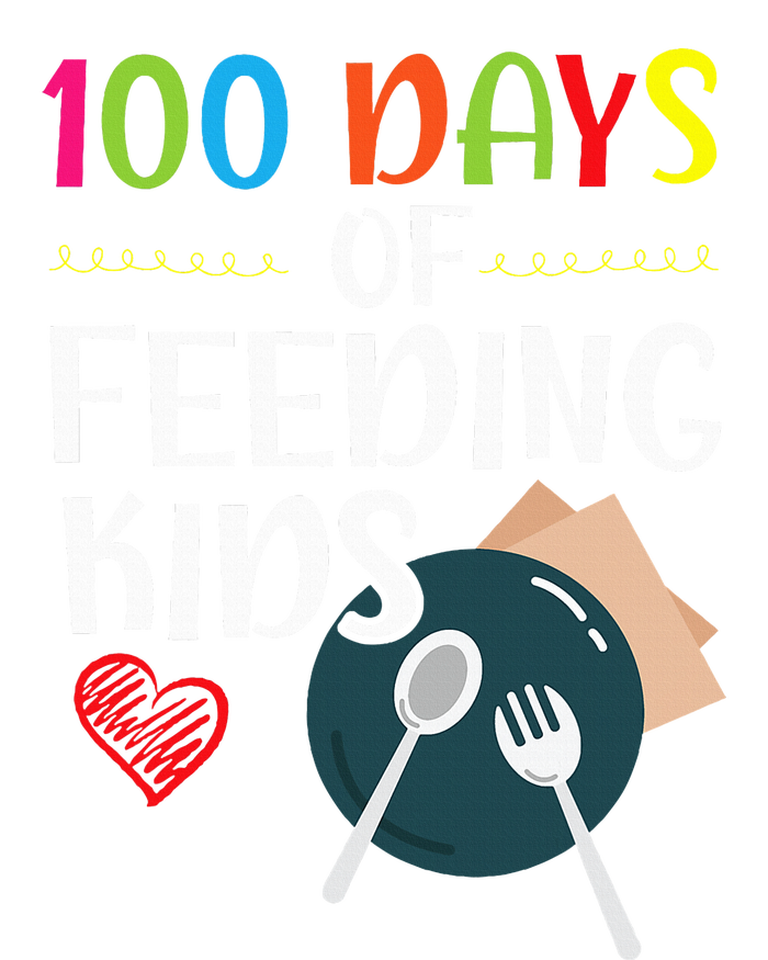 100 Days Of Feeding  Lunch Lady School Canteen T-Shirt