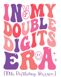 In My Double Digits Era 10th Birthday Version Groovy Retro Toddler Zip Fleece Hoodie