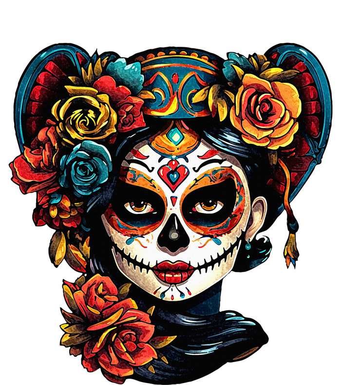 De Los Muertos La Catrina Day of the Dead Sugar Skull Women’s Perfect Tri Rocker Tank