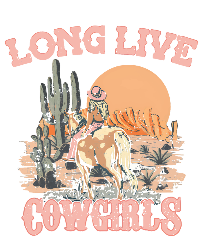 Long Live Cowgirls Retro Western Kids Long Sleeve Shirt