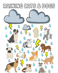 Funny English Idiom Raining Cats and Dogs Puppies Kitten Women's Fleece Hoodie