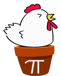 Cute Chicken Pot Pie Funny Math Pun Pi Symbol T-Shirt