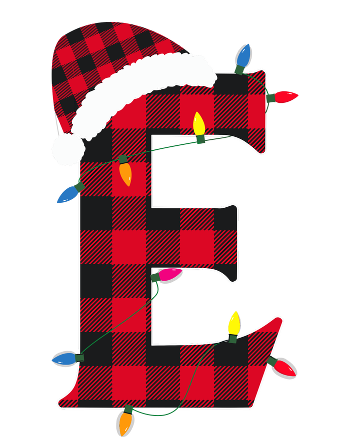 Awesome Letter E Initial Name Buffalo Plaid Christmas Pajama Tote Bag