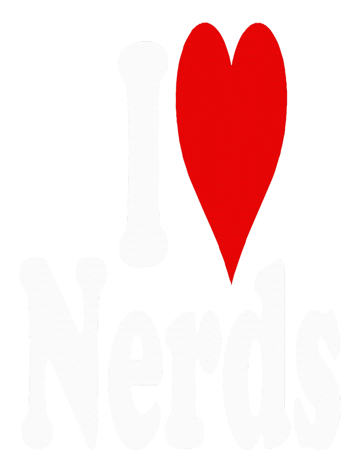 I LOVE HEART NERDS GEEKS Ladies Long Sleeve Shirt