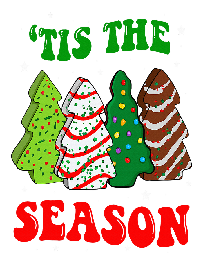 Tis' The Season Christmas Tree Cakes Debbie Groovy Tall Long Sleeve T-Shirt