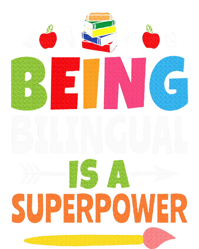 Being Bilingual Is A Superpower Back To School ESL Teacher Striped Beanie with Solid Band