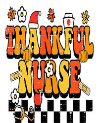 Thankful Nurse Retro Thanksgiving Scrub Top Fall RN Ceramic Star Ornament