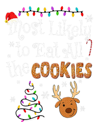 Most Likely To Eat All the Cookies Funny Christmas Womens Funnel Neck Pullover Hood