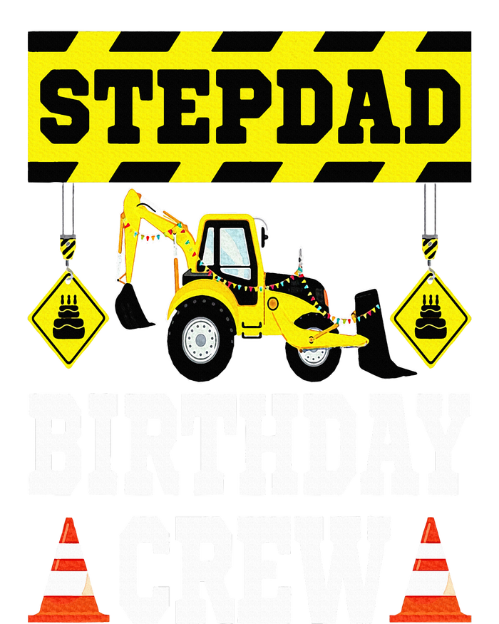 Step Dad Of the Birthday Crew Construction Family Matching Kids Hoodie