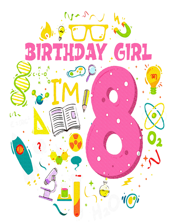 8 Year Old Girl Scientist 8th Birthday Science T-Shirt