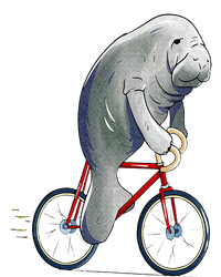 Manatee Riding Bicycle Cute Biker Cyclist T-Shirt