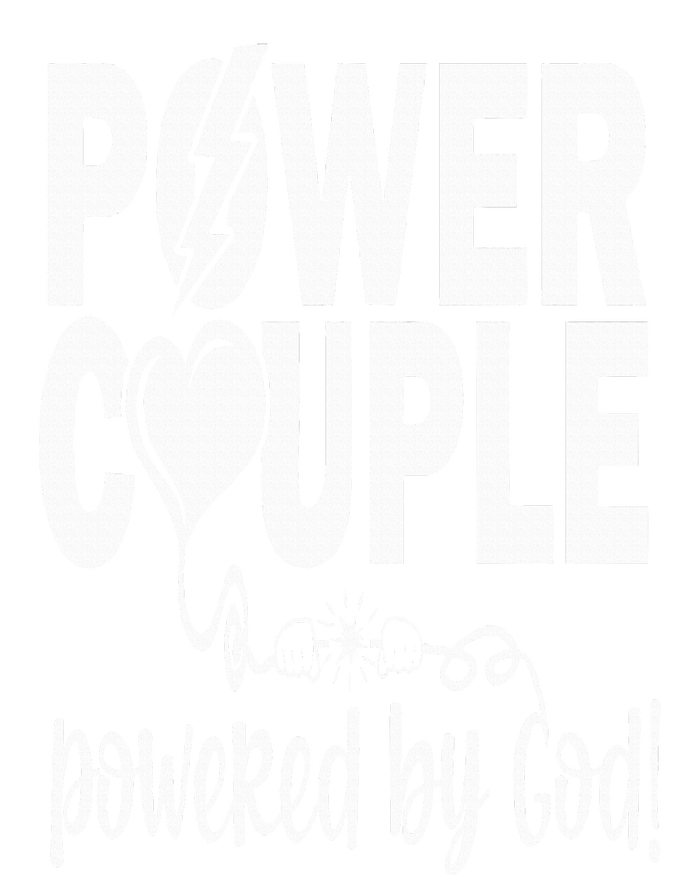 Power Couple Christian Couples Matching Valentines Day Women's Crop Top Tee