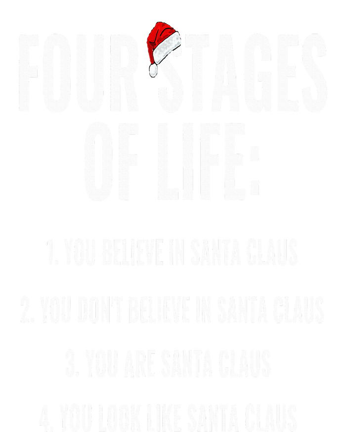 Christmas Funny Four Stages of life Santa Claus Humor Meme T-Shirt