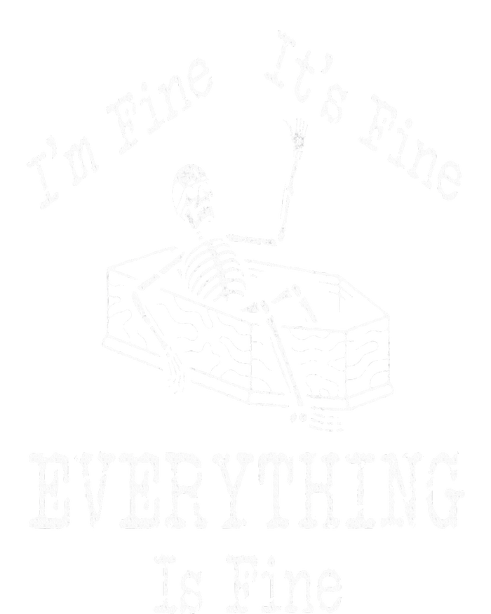 I’m Fine It’s Fine Everything Is Fine Funny Skeleton Gothic Sustainable Beanie