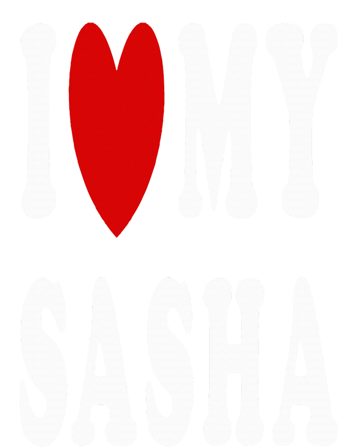 I Love My Sasha I Heart My Sasha Women's Knotted Racerback Tank