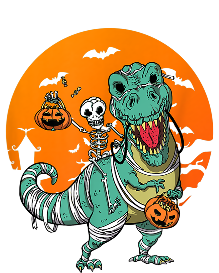 Trex Skeleton Pumpkin Halloween Costume T-Shirt