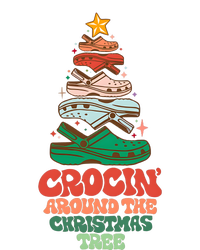 Crocin Around The Christmas Tree Crocs Holiday Season Women's Long Sleeve Flannel Pajama Set 