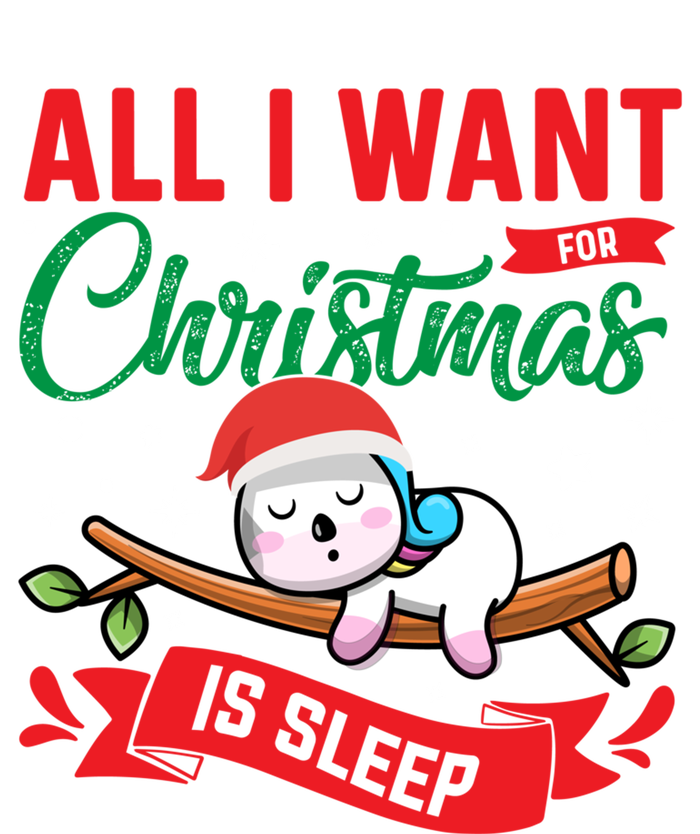 All I Want For Christmas Is Sleep Funny Napping Unicorn Gift Kids Tie-Dye T-Shirt