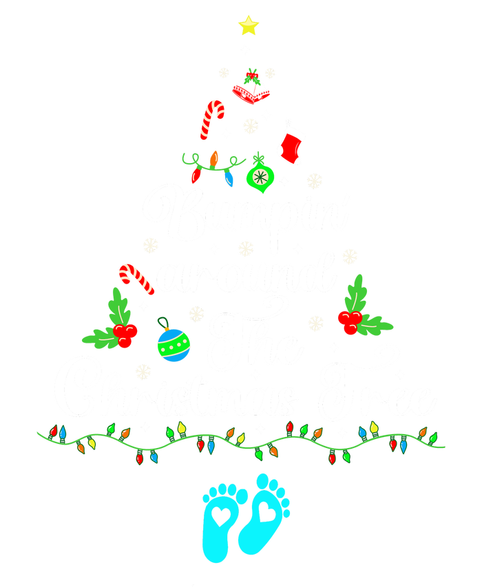 Bumpin Around The Christmas Tree Pregnancy Reveal Parentstobe Adult Humor T-Shirt