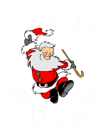 Funny Santa Quotes Festive Dancing Santa I Do It For The Hos Cute Gift Striped Beanie with Solid Band