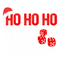 Ho Ho Ho Bunco Bitches Funny Sassy Bunco Christmas Saying Gift Women's Long Sleeve Flannel Pajama Set 