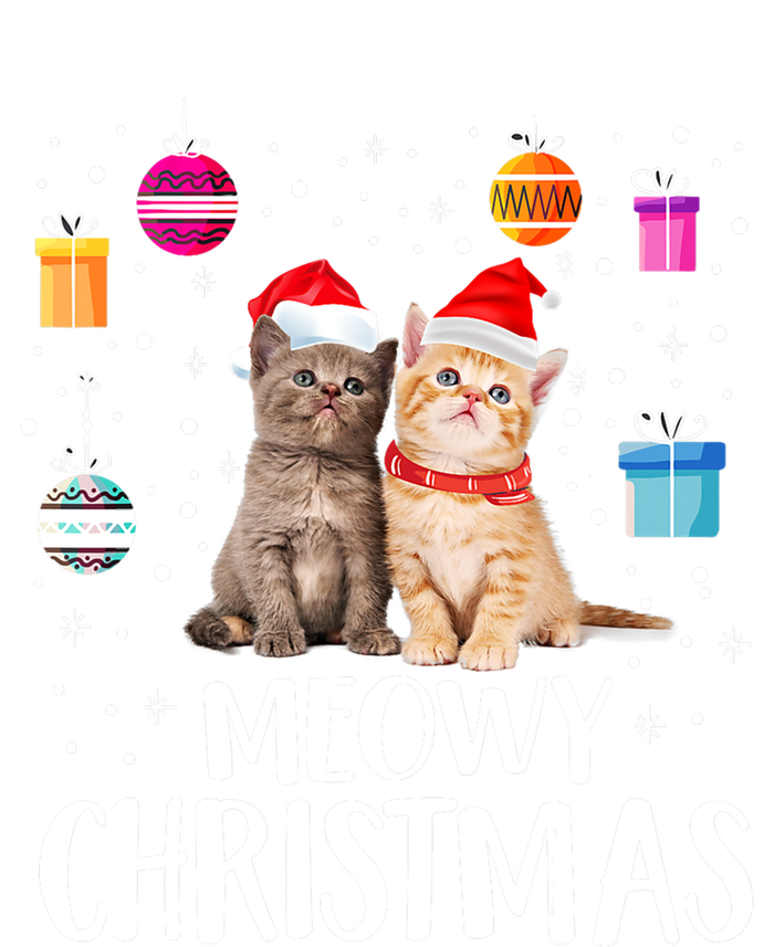 Meowy Christmas Funny Kitten Cat Kitty Lights Xmas Cute Gift Coaster