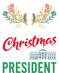 Funny All I Want For Christmas Is A New President Ugly Xmas Funny Gift V-Neck T-Shirt