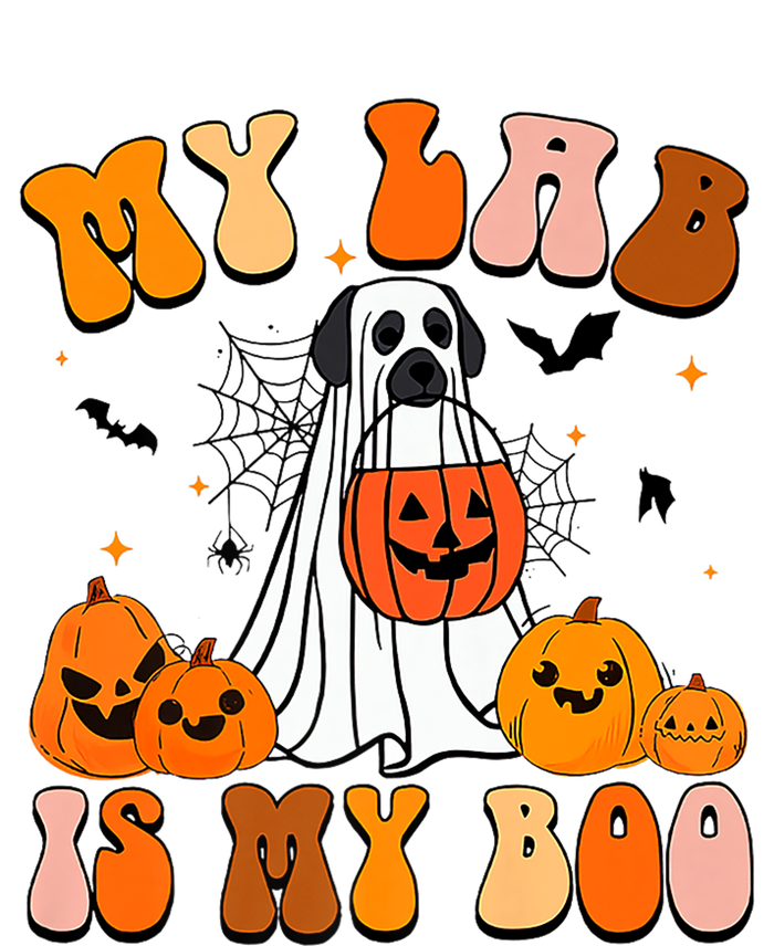 My Lab Is My Boo Dog Ghost Dog Halloween Retro Labrador Mama Gift T-Shirt