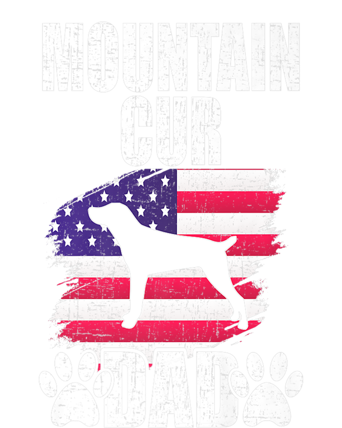 Mountain Cur Dad Dog Lover American Us Flag Premium Hoodie