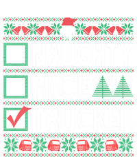 Naughty Nice Trucker Christmas List Ugly Sweater Party Cute Gift T-Shirt