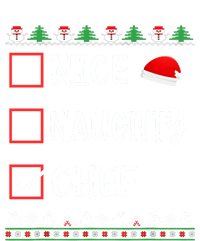 Nice Naughty Chef Funny Ugly Christmas List Family Xmas Gift Sustainable Beanie