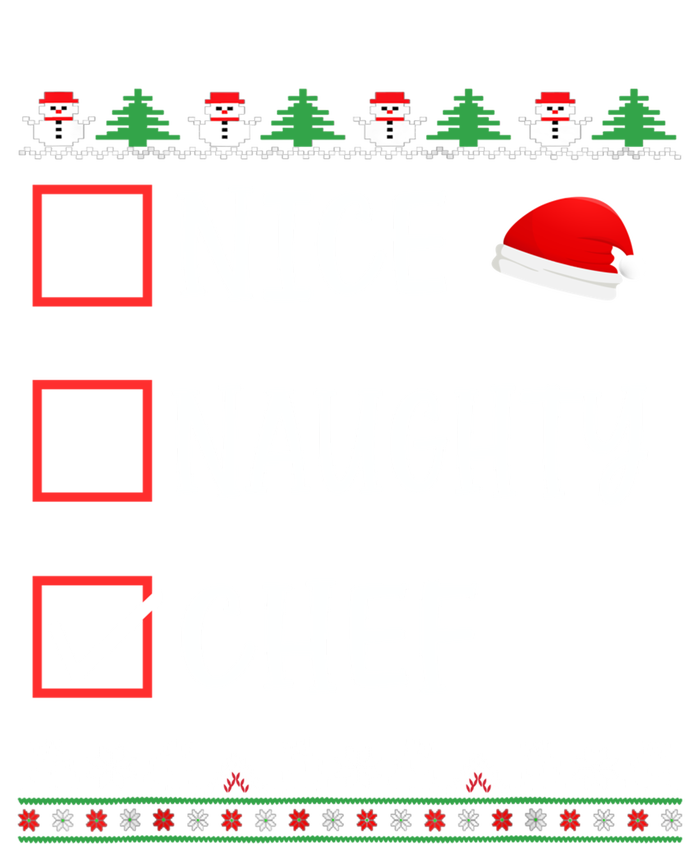 Nice Naughty Chef Funny Ugly Christmas List Family Xmas Gift Sustainable Beanie